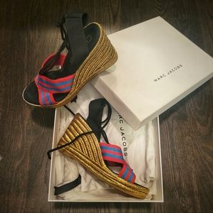Marc Jacobs DANI Espadrille wedges red/blue sz 6.5